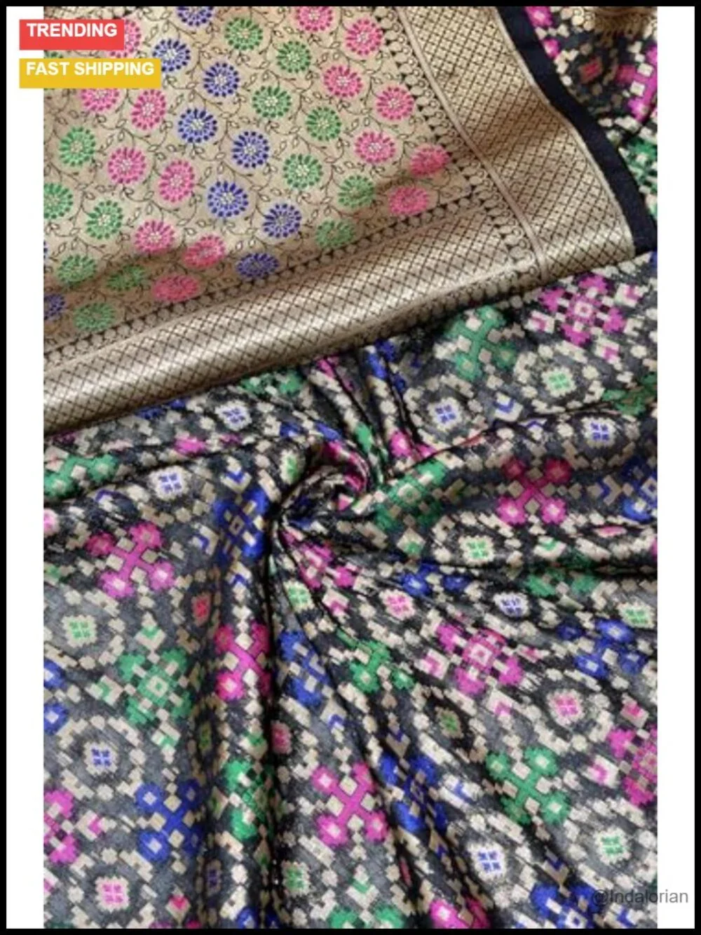 Kataan Silk Blend Dupatta with Zari Embroidery